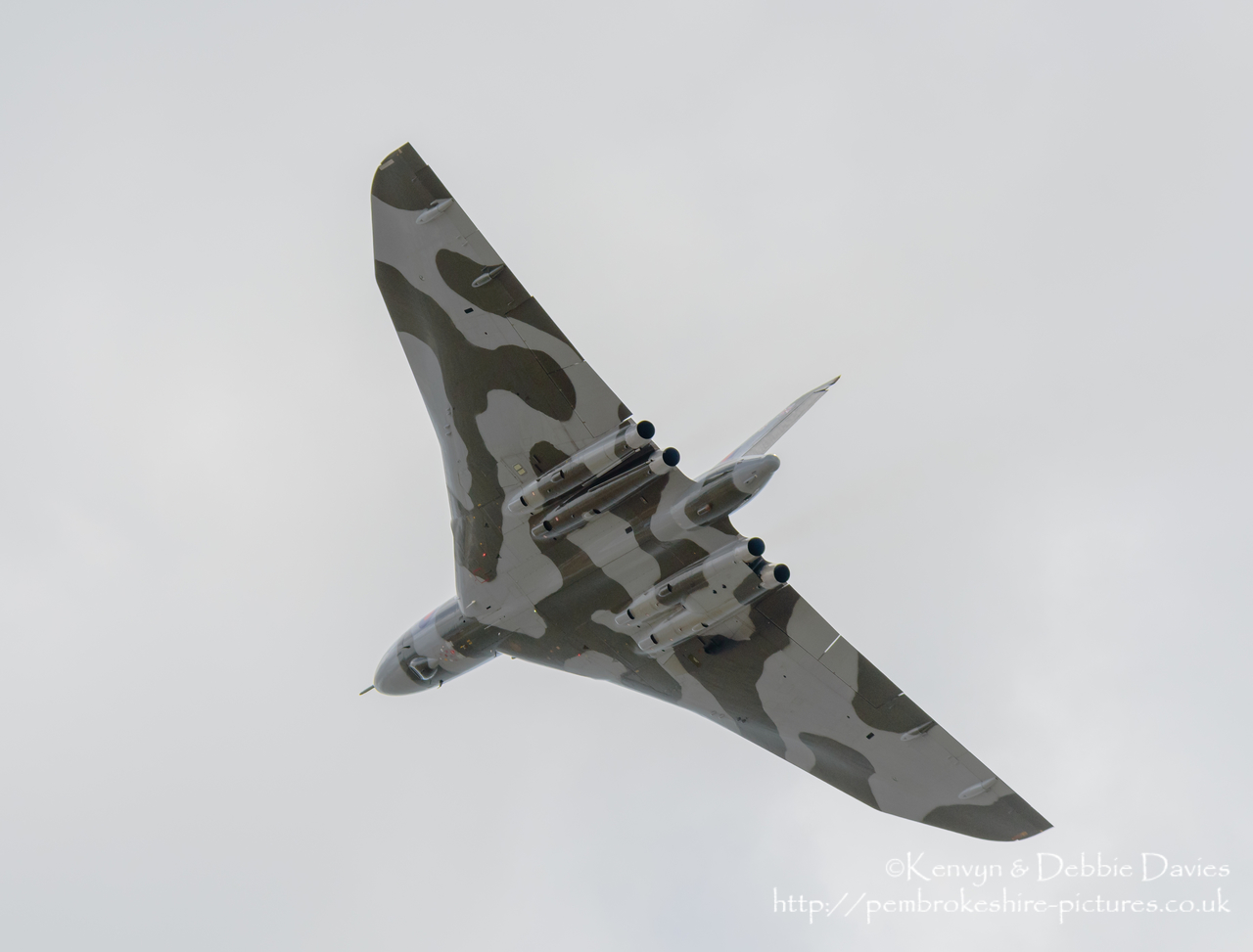 The Spirit Of Great Britain is the only airworthy example of the 134 Avro Vulcan V bombers that were operated by the Royal Air Force from 1953 until 1984. Vulcan XH558 served with the RAF between 1960 and 1985 in the bomber, maritime reconnaissance and air-to-air refuelling roles. The RAF operated XH558 as a display aircraft from 1986 until 1992, when budget cuts forced its retirement.<br/><br/>It is presently operated by the Vulcan to the Sky Trust as a display aircraft, funded entirely by charitable donations and the UK Lottery's Heritage Fund. It is registered with the United Kingdom Civil Aviation Authority as G-VLCN but has an exemption to fly in Royal Air Force markings as XH558.<br/><br/>October 2015 will see the last flight of the Vulcan as it becomes impossible to keep it airworthy.