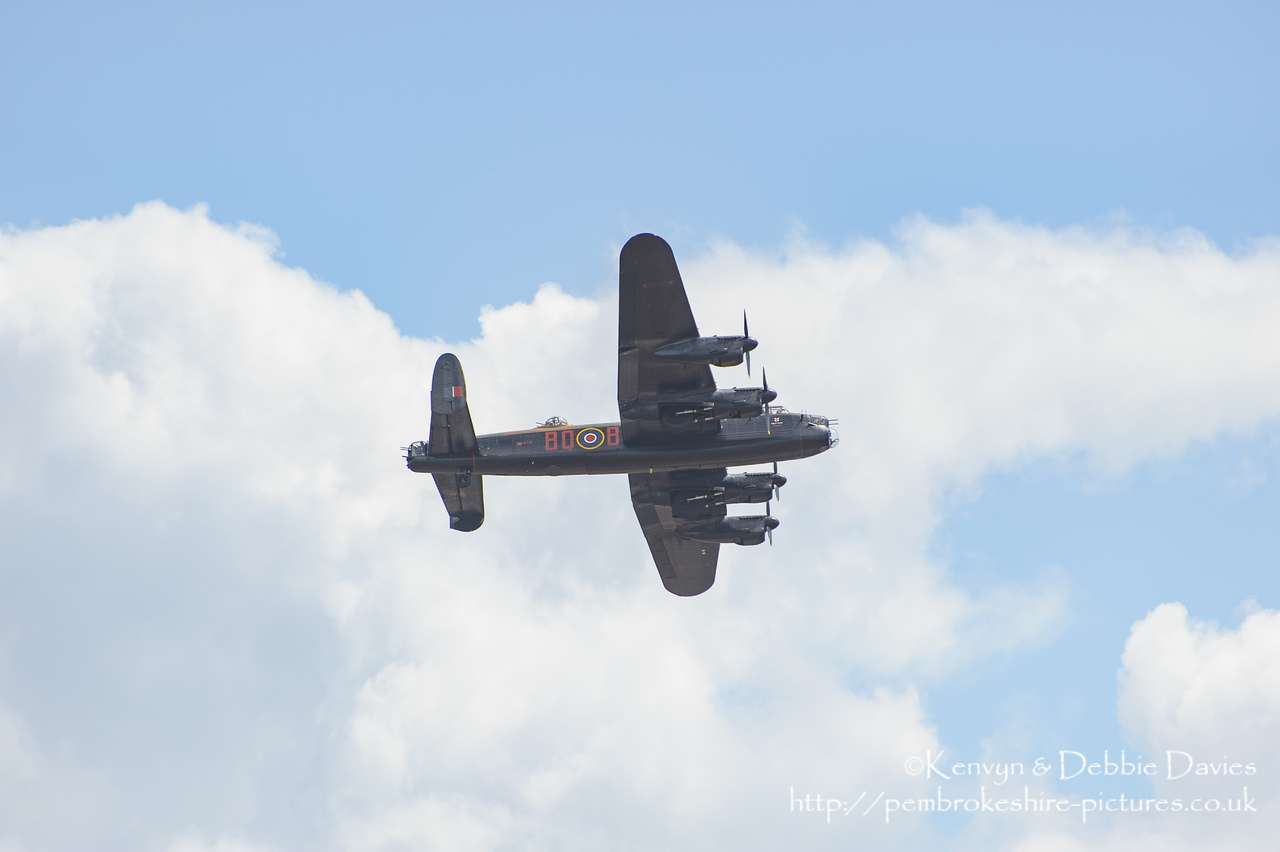 The Wales National Air Show held in Swansea Bay on the 11th and 12th July 2009. This is the Avro Lancaster B1 (PA474/HWR).