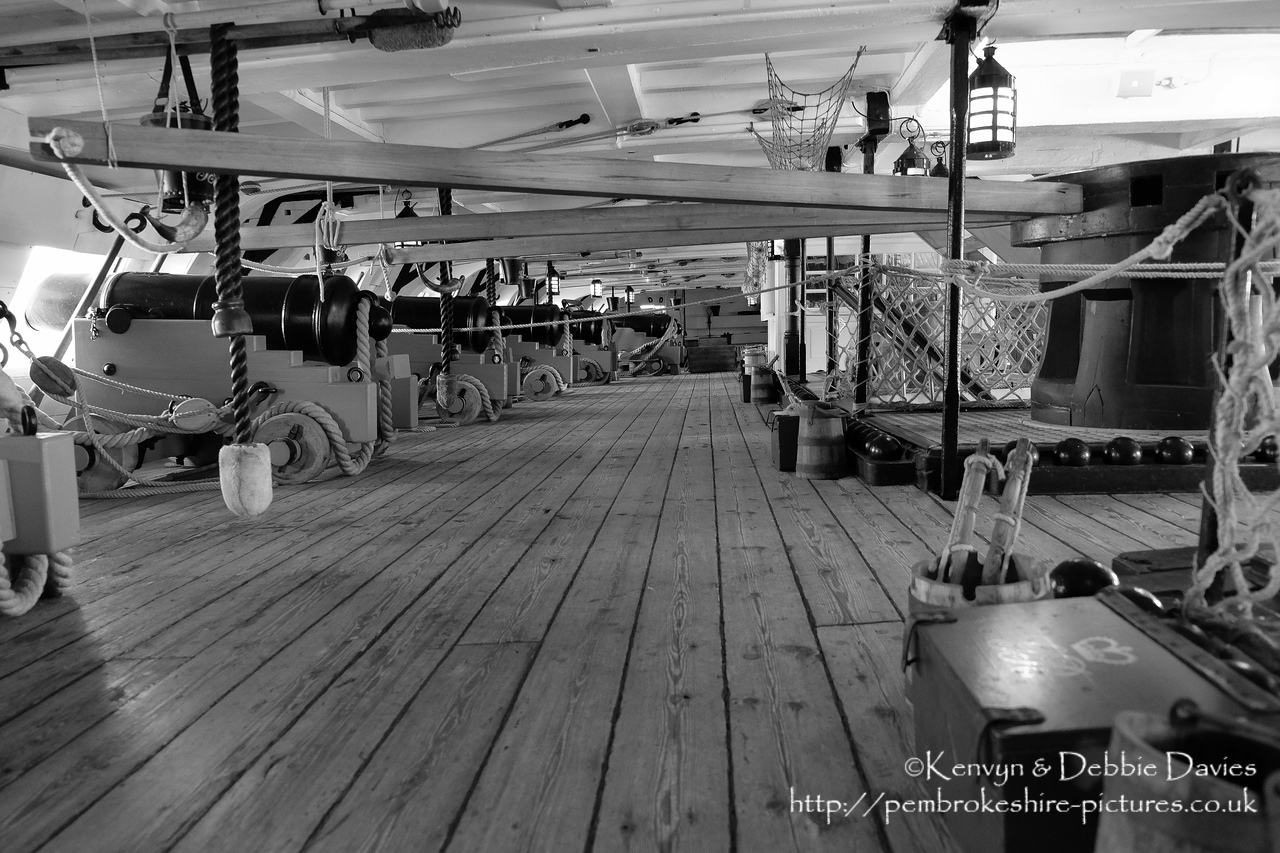 HMS Victory is a 104-gun first-rate ship of the line of the Royal Navy, laid down in 1759 and launched in 1765. She is most famous as Lord Nelson's flagship at the Battle of Trafalgar in 1805.<br/><br/>HMS Victory is the flagship of the First Sea Lord and is the oldest naval ship still in commission.