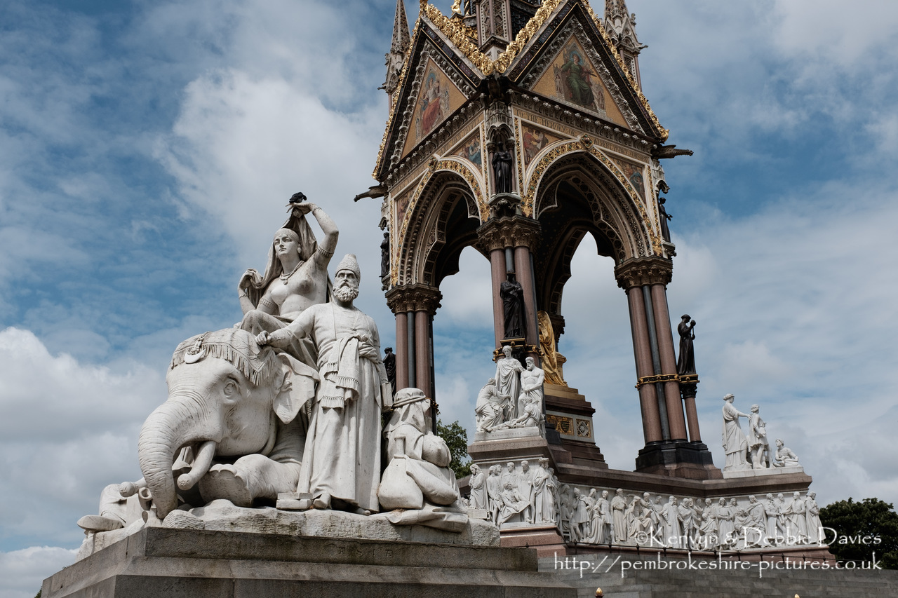 "Asia" alegorical sculpture at The Albert Memorial.<br/><br/>Officially the Prince Consort National Memorial.<br/><br/>Located in Kensington Gardens on Albert Memorial Road opposite the Royal Albert Hall.