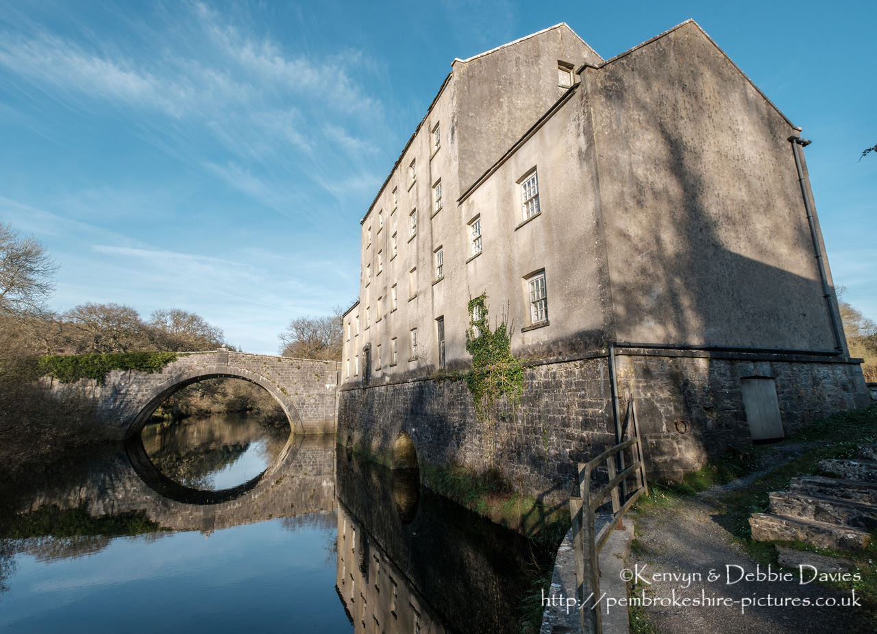 Blackpool Mill in Pembrokeshire on a Spring Evening. It's currently closed (as of 2017) to the public (and has been for several years) but there are plans to restore and reopen it. Taken with a Fujifilm X-Pro2.
