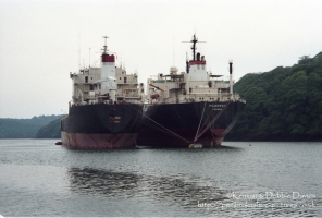 The Pomorac and Radnik laid up in Fal River, Falmouth in 1995