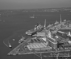 HMS Illustrious in Portsmouth Harbour
