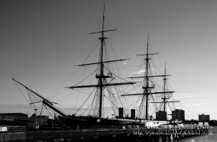 HMS Warrior in Portsmouth Harbour