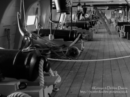Lower Gun Deck of HMS Victory in Portsmouth.
