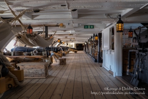 Lower Gun Deck of HMS Victory in Portsmouth.