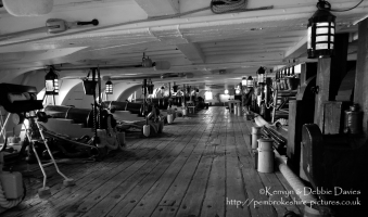 Lower Gun Deck of HMS Victory in Portsmouth.