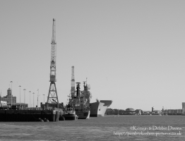 HMS Illustrious in Portsmouth Harbour