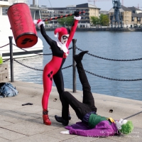 Harley Quinn and The Joker at London Comic Con 2016