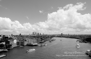 Skyline from Tower Bridge, London