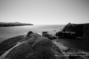 The Blue Lagoon and the ocean in Abereiddy (Abereiddi)