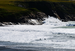 Hell of a day for a swim at Abereiddy