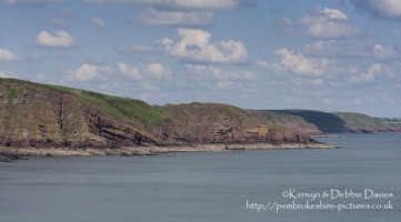Visean Limestone Cliffs around Barafundle Bay in South Pembrokeshire