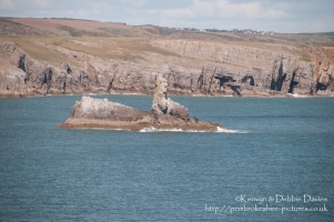 Church Rock off Broad Haven, Pembrokeshire