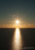Twilight reflactions on the ocean at Broad Haven, Pembrokeshire