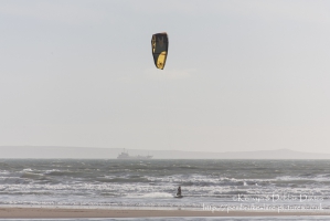 Kitesurfing at Newgale, Pembrokeshire