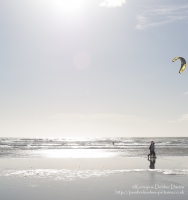 Kitesurfing at Newgale, Pembrokeshire