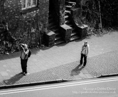 The photographer, Pembroke Castle, Pembrokeshire