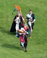 Retiring from the field, Pembroke Castle, Pembrokeshire