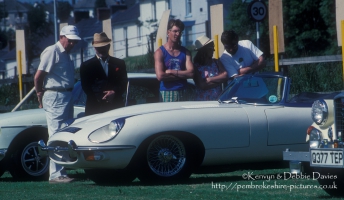 Jaguar E-Type at Classic Car Show Haverfordwest 1993