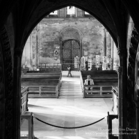 View out onto the Nave from the Choir in St Davids Cathedral