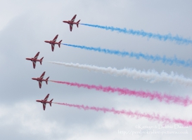 The Red Arrows at RAF Cosford Air Show, 2015