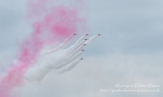 The Red Arrows at RAF Cosford Air Show, 2015