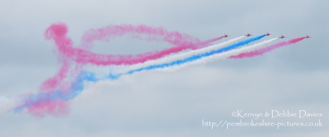 The Red Arrows at RAF Cosford Air Show, 2015