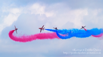 The Red Arrows at RAF Cosford Air Show, 2015